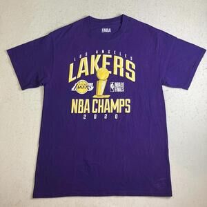 Los Angeles Lakers Championship 2020 T-Shirt Mens M Nba Purple Tee